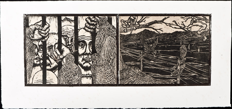 apologue printmaking diptych series