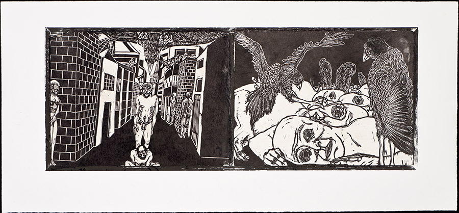 apologue diptych of birds and man series