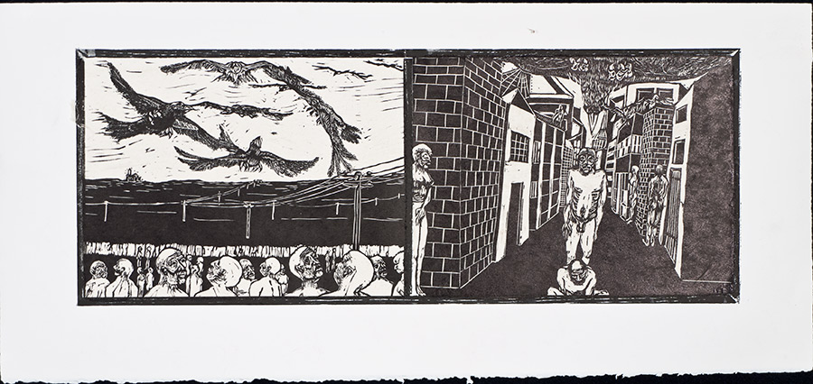 apologue diptych of birds and man series