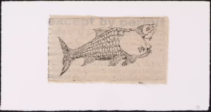 Bighead Carp 9"w x 6.25"h